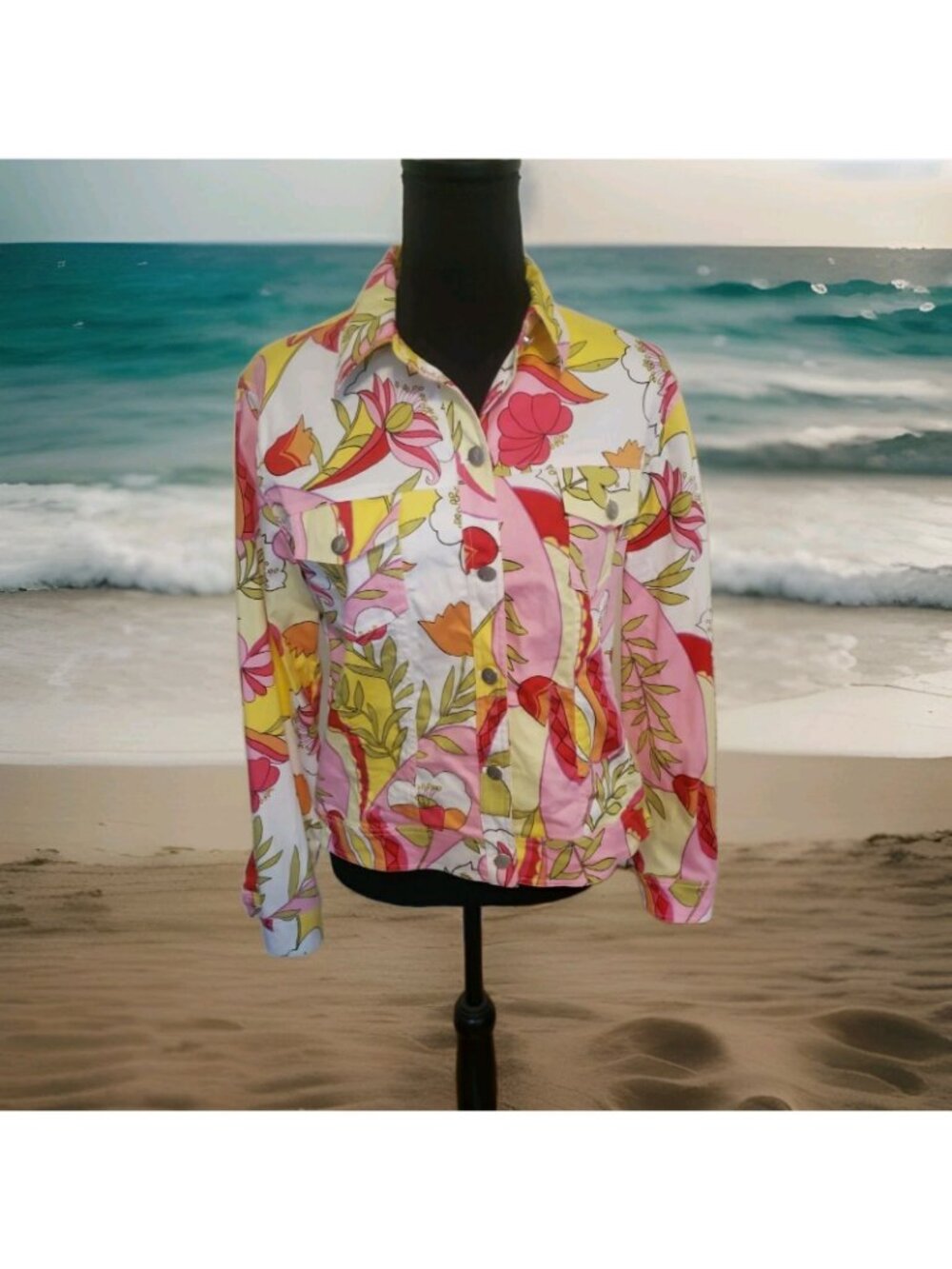 Tori Richard Honolulu Dress Jacket Set Womens 10 Dress 12 Jacket Tropical Cotton - Picture 7 of 15